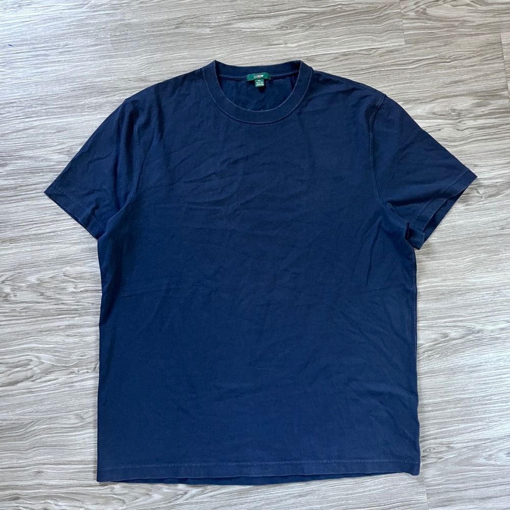 Vintage J.Crew Oarsman Mens Relaxed Fit Cotton Crew Neck T-Shirt Navy Blue XL